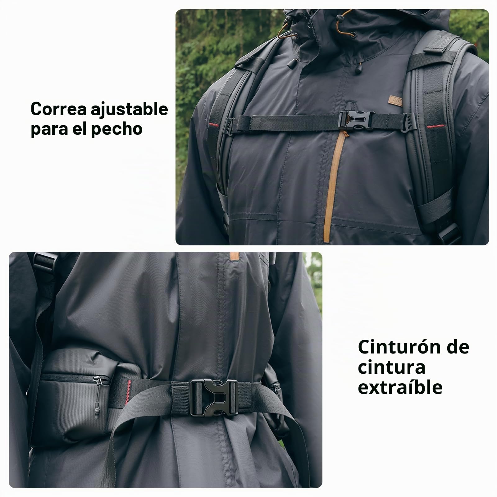 ULANZI BP10 Mochila Cámara Cáscara Dura, Bolsa de Cámara Impermeable Profesional Para Fotografía, Para Unisex Drone DSLR Cámara Sin Espejo Objetivo Trípode 17'', Portátil, Negro, 35L