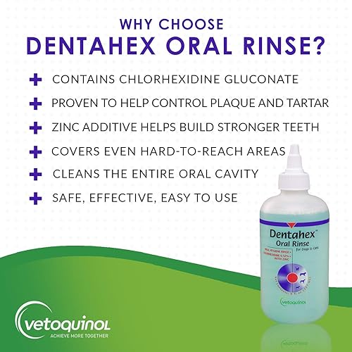 Miniatura 3 de Vetoquinol Dentahex Pet Oral Hygiene Rinse, 8oz