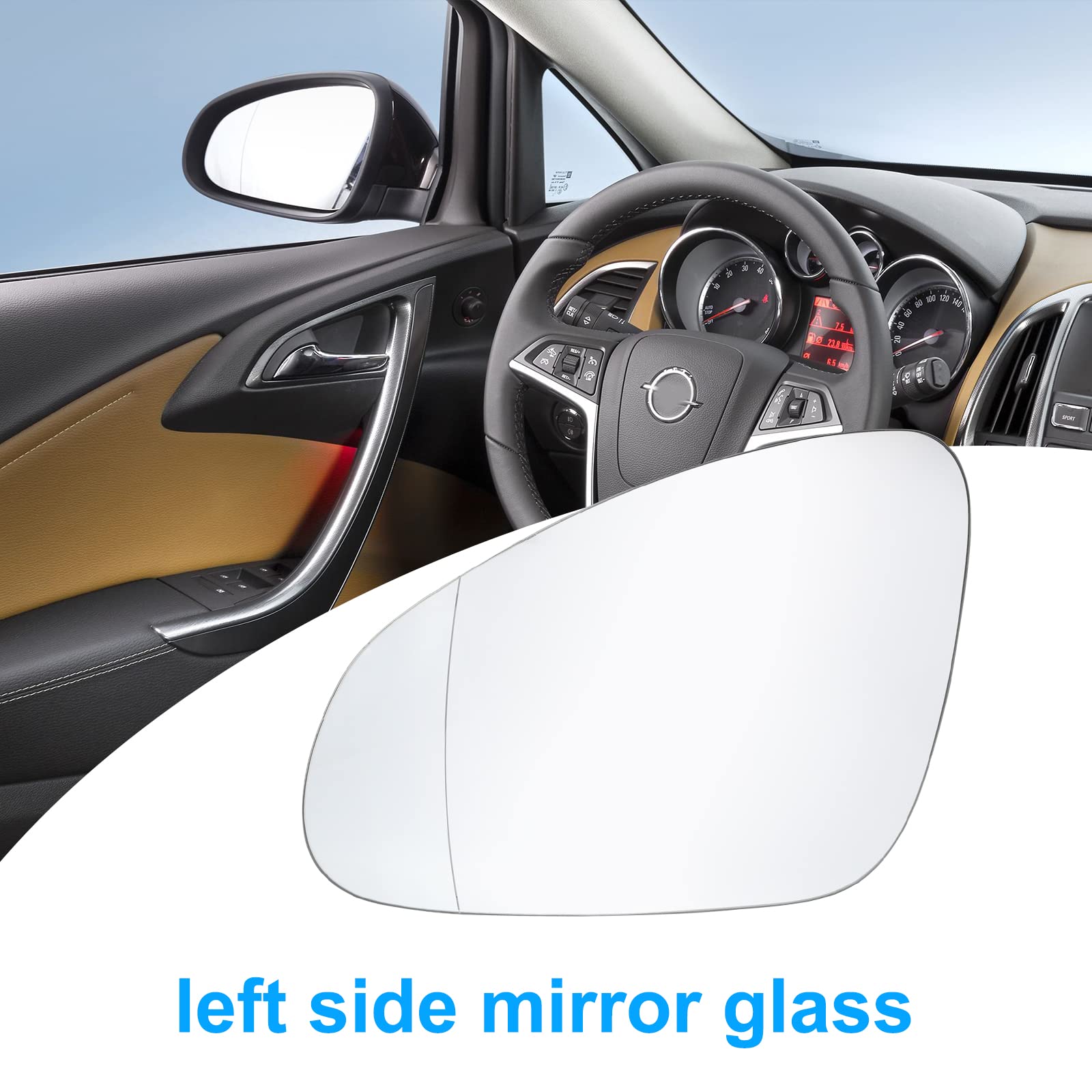 Suysion Spiegelglas Für Opel Astra J 2009-2015 - Beheizbar Links Asphärisch