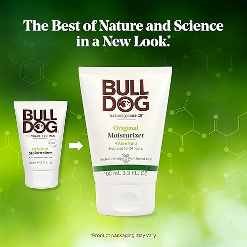 Miniatura 3 de Bulldog Hidratante facial original para el cuidado de la piel y aseo para hombre, 3.3 onzas líquidas, paquete de 2