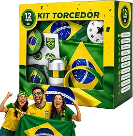 Kit Torcedor Brasil Copa Do Mundo 2026-12 Itens Completos