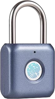 Fingerprint Lock,XIXIAN Mini Fingerprint Padlock USB Rechargeable Fingerprint Lock 20 Fingerprints IPX2 Proof Anti-Theft Security Padlocks for Door Bike Luggage Backpack Cabinet