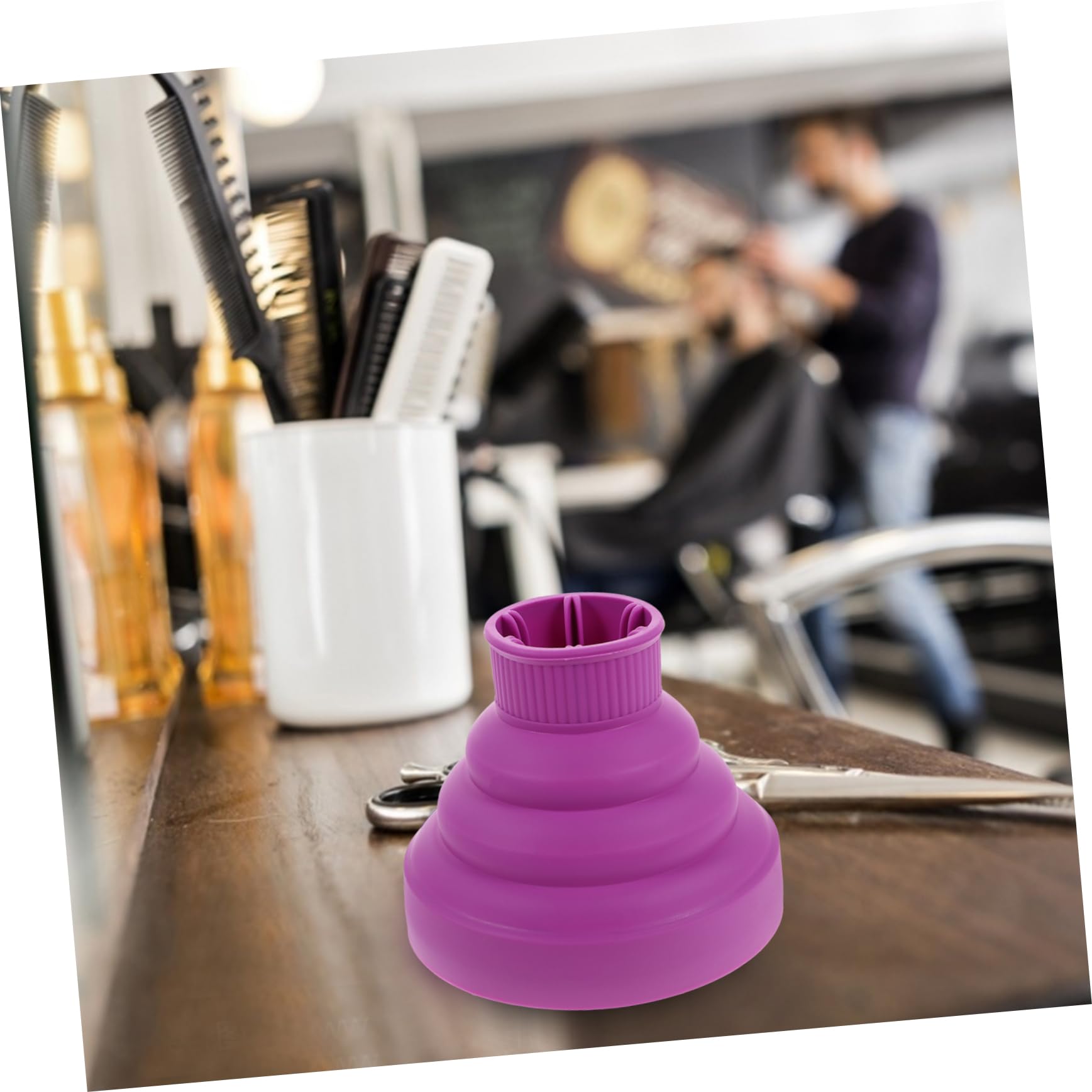 MAGICLULU 3st Haartrockner Diffusor Silikon Diffusor-fön-aufsatz Klappbarer Haartrockner Voluminöser Diffusor Föhn-diffusor Werkzeuge Retro-sprühflasche Violett Windabdeckung Locken Reisen