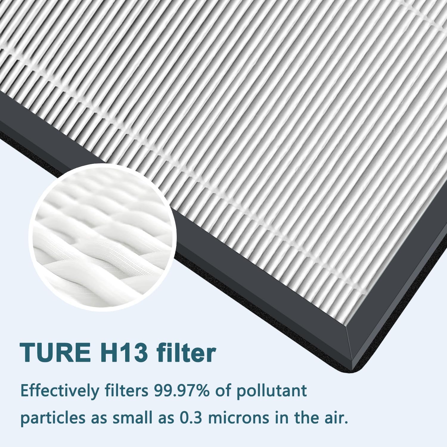4-Pcs Replacement Filter Compatible with MORENTO MR5866, DAYETTE & FRESHDEW AP303 AP304 Air Purifiers, H13 HEPA Activated Carbon 3 In 1 Filter - Image 2