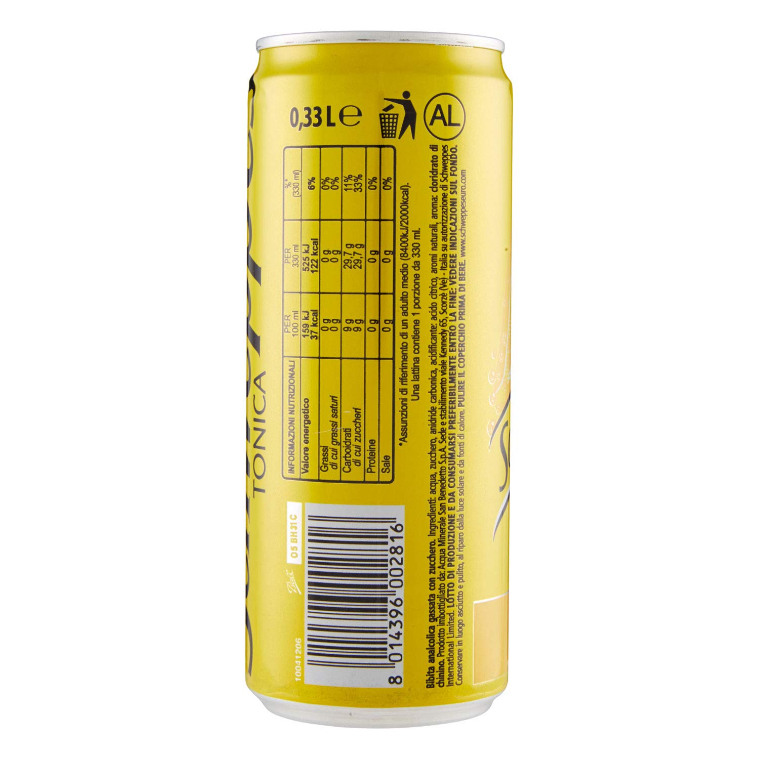 24x Schweppes Tonic Water 33 cl Dose+ Italian Gourmet Polpa 400g
