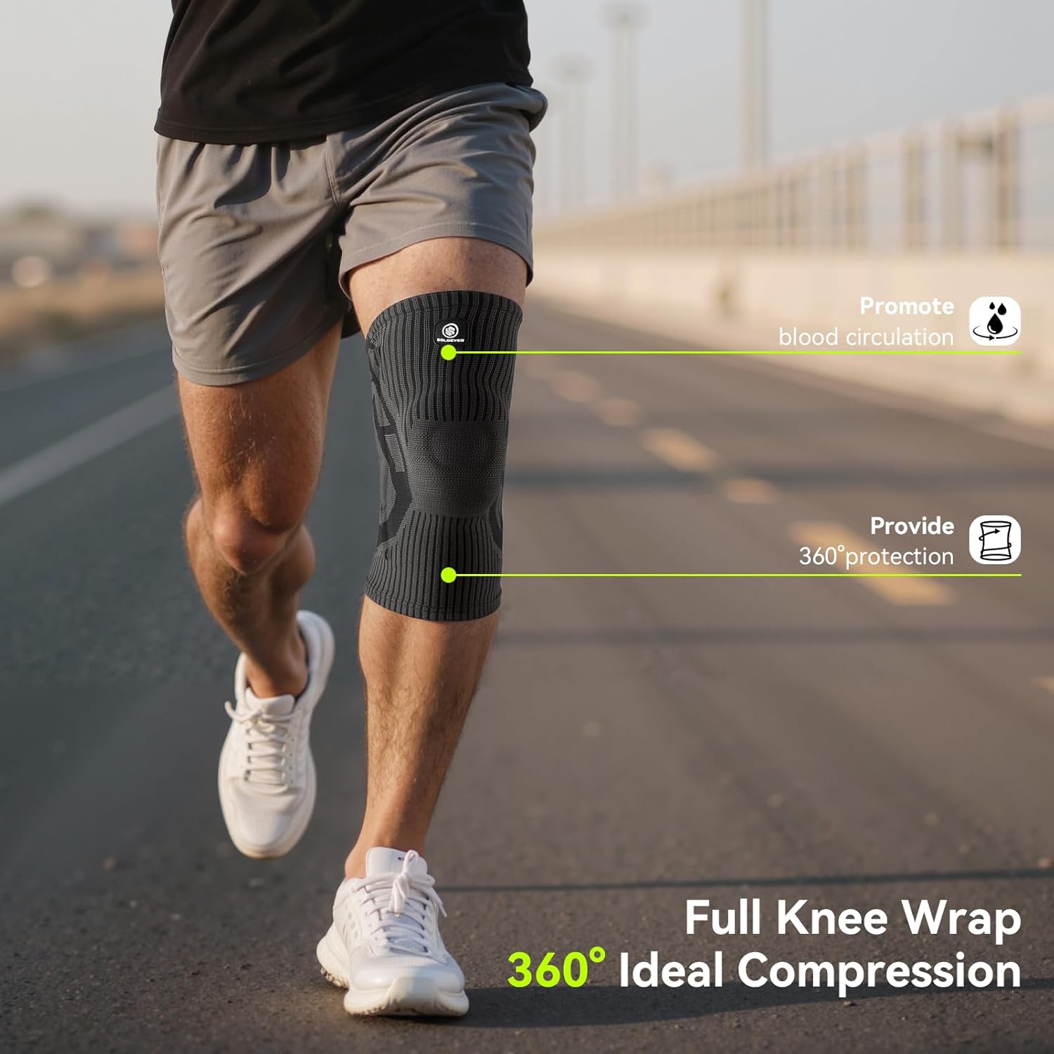 膝の痛みの緩和のための膝ブレース、膝蓋骨ジェルパッド&amp;サイドスタビライザー、ランニング、スポーツ、関節炎、半月板損傷、ACL