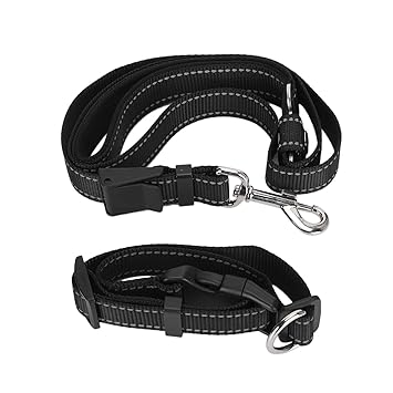 Pet Safety Belt, Dog Collar and Leash Set Dog Collars, for Outdoor Walking or Car Seat