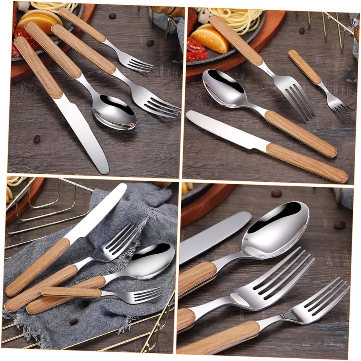 Retro Cutlery Gift Set 4 Pcs Stainless Steel Xmas Housewarming