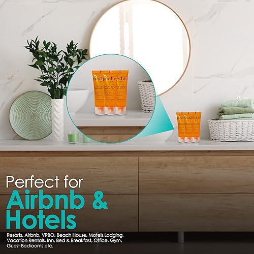 Miniatura 5 de World Amenities Nectar - Champú a granel  50 unidades, 1 onza  Azahar dulce, mini artículos de tocador de tamaño de viaje (tubo 100% reciclable con