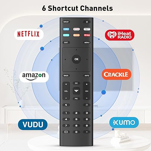 Miniatura 4 de Paquete de 2 Control remoto universal XRT136 para VIZIO Smart TV Remoto Reemplazo para LED LCD HD 4K UHD HDR Smart TV