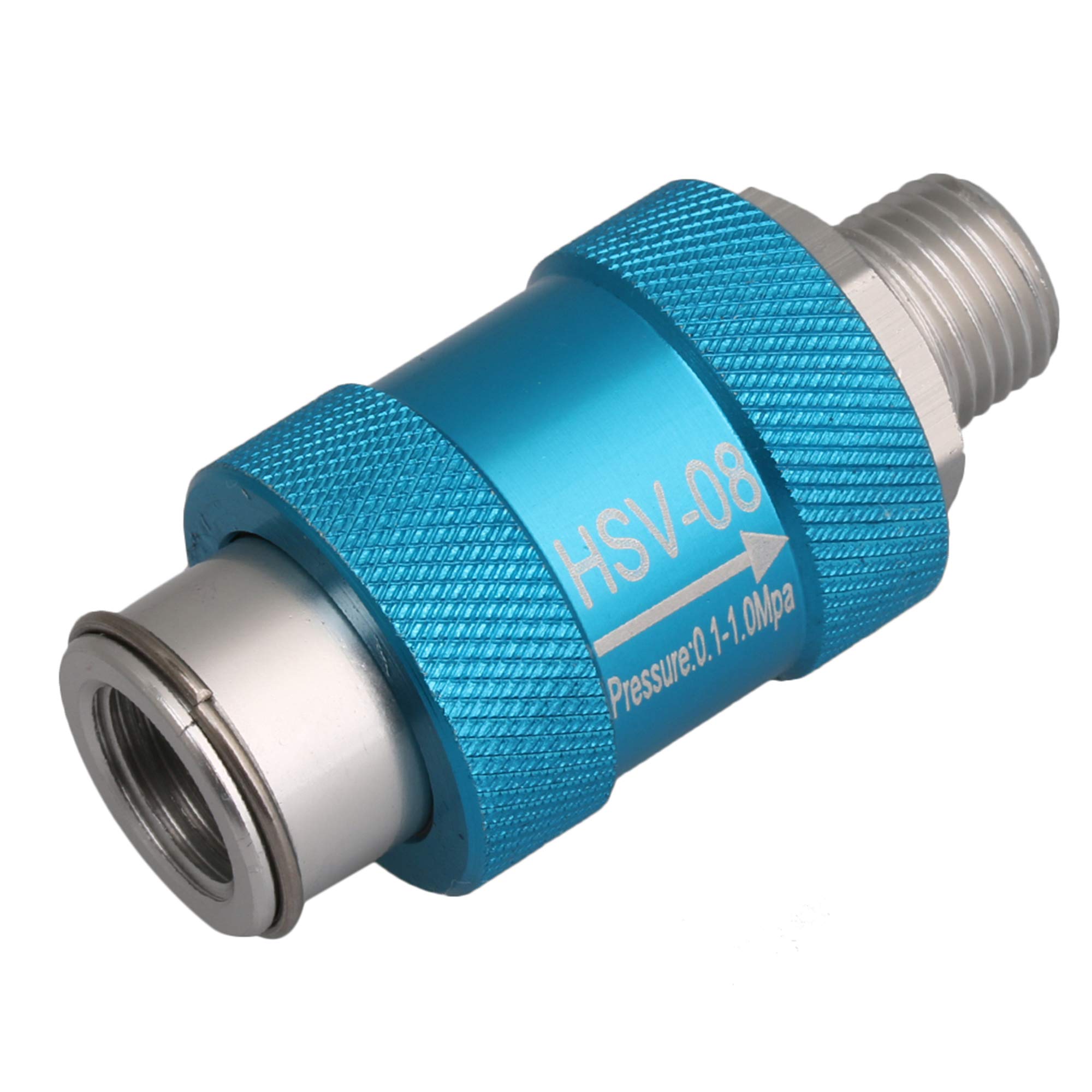 CNBTRAluminum HSV-08 1/4"" Thread Pneumatic Flow Control Manual Hand Slide Valve