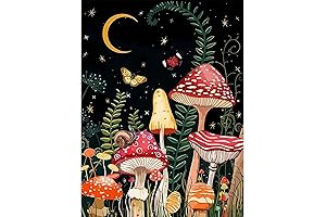 Mushroom Paint by Number Kit for Adults and Kids by Offito -...