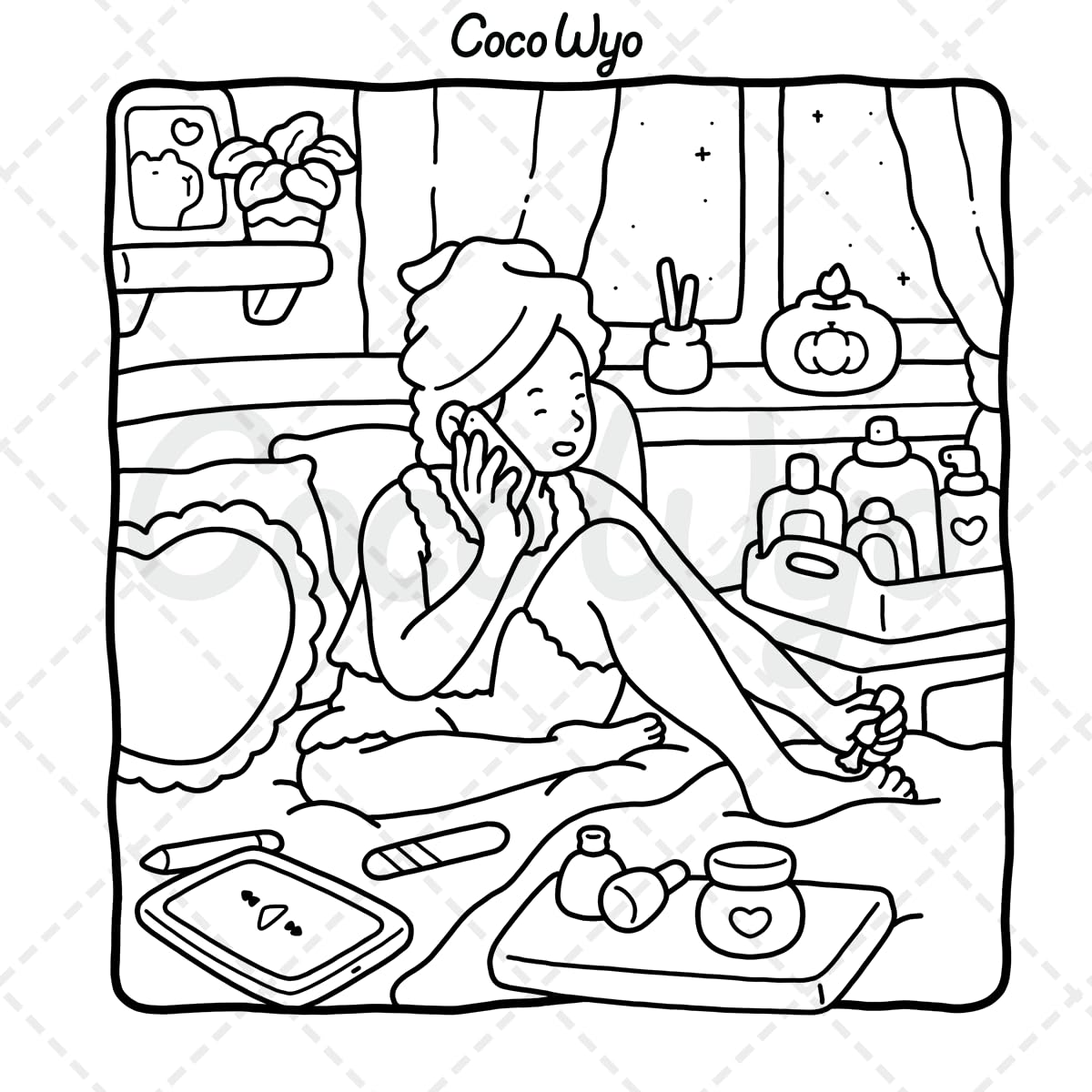 Girl Moments Vol. 2: Cozy Coloring Book 5 Girl Moments Vol. 2: Cozy Coloring Book - Image 5