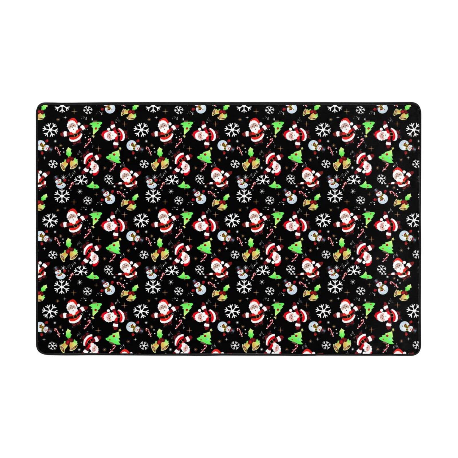 Tapis de sol absorbant en flanelle Merry Christmas doux pour entrée