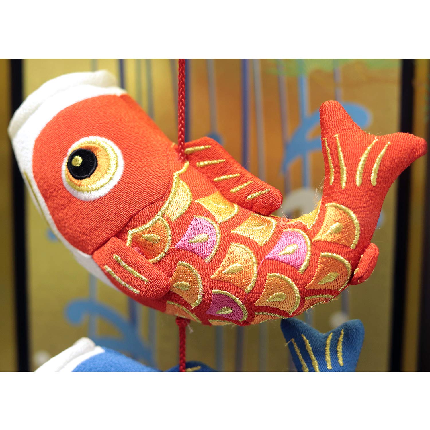 Amazon | 五月人形 室内用鯉のぼり 脇飾り 六角ケース飾り 金太郎  