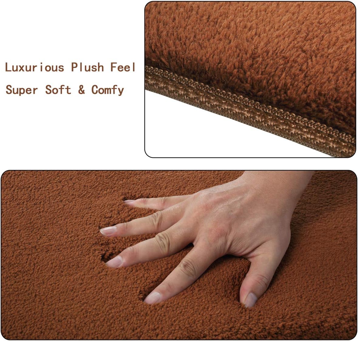 Gеt Sресіаl Prісе PURE ERA Bullnose Carpet Stair Treads Set of 14 Non-Slip Self Adhesive Ultra Plush Soft Pet Friendly Skid Resistant Tape Free Washable Reusable Copper Brown 9.5 x 30x1.2