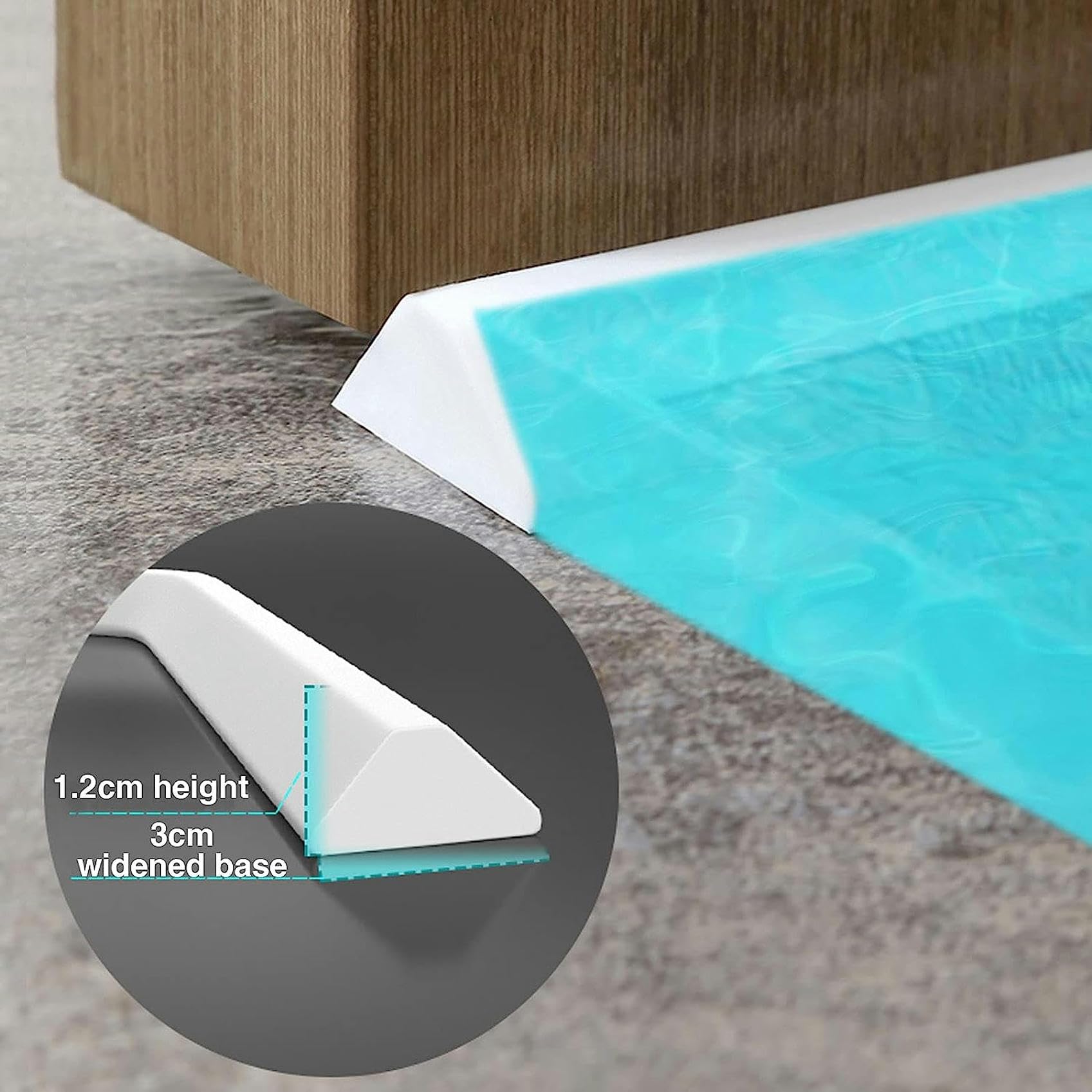 Barrera de silicona para puerta de baño, tira plegable para separación seca y húmeda, tapón de agua para suelo evita fugas y mantiene tu baño seco