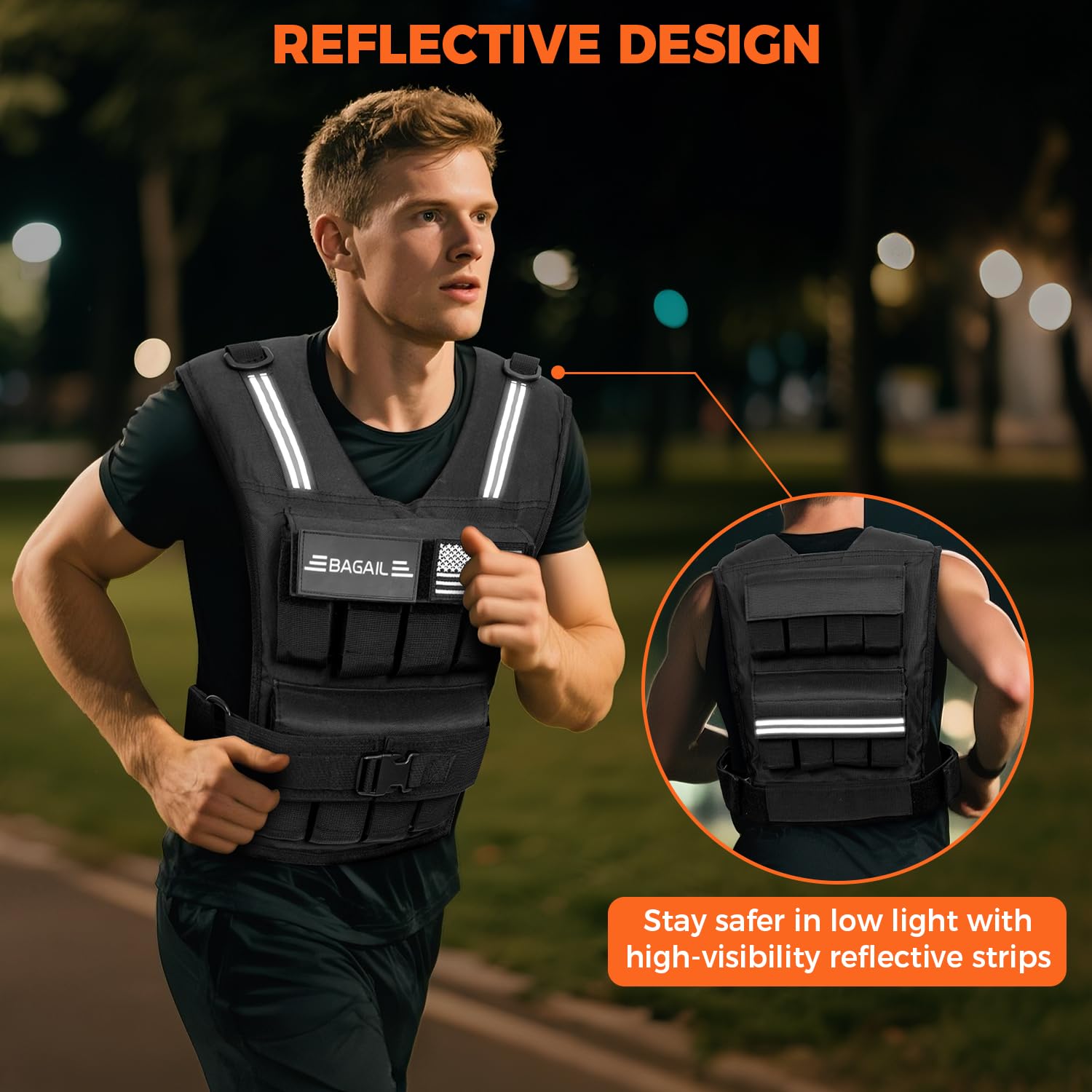 Bagail Gilet Lesté Pour La Musculation, Plaques De Fer Amovibles, Tour De Poitrine Réglable, Gilet De Fitness Robuste Pour Homme Et Femme,Le Yoga Et Les Exercices d'Aérobic.