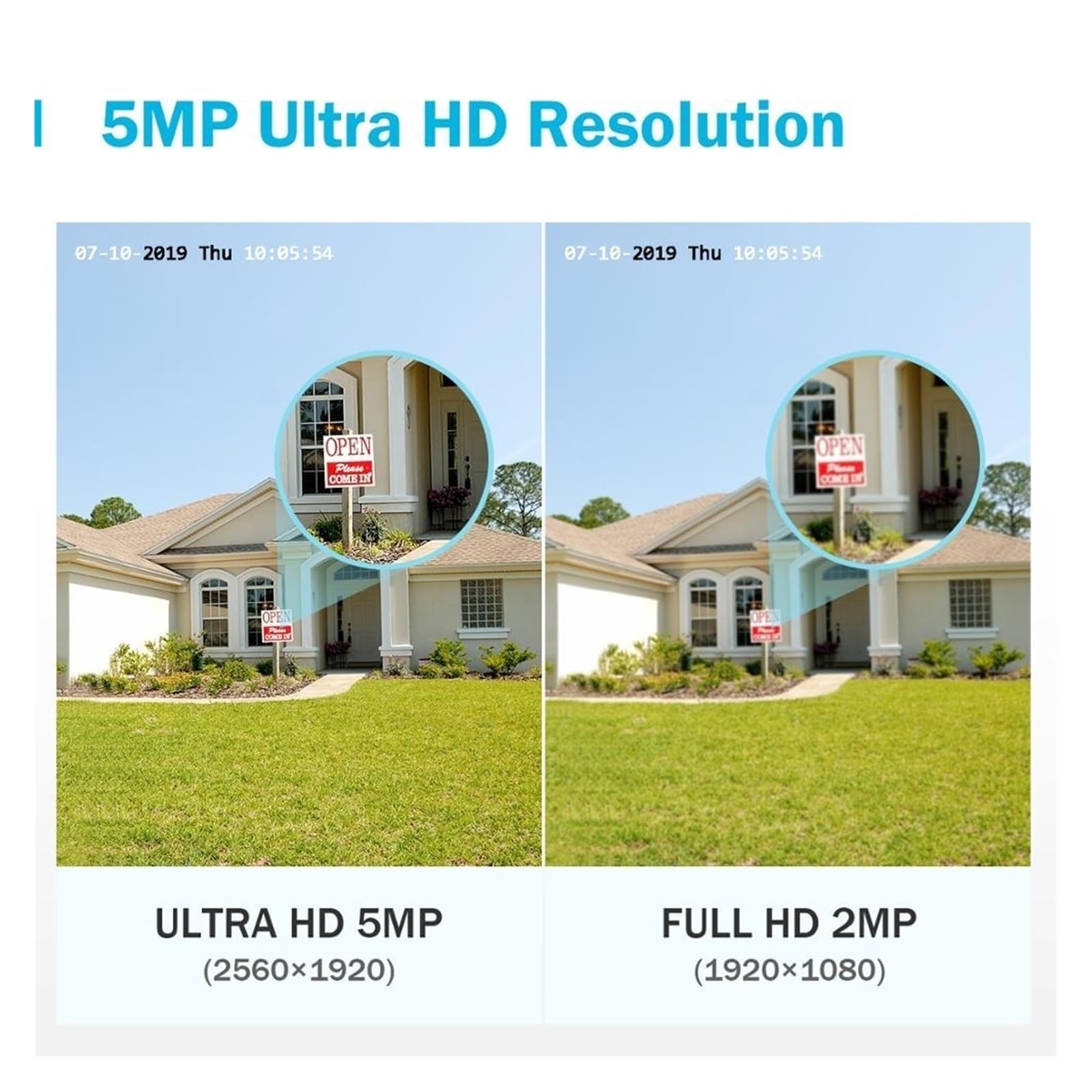 Kit Video Surveillance, Système de sécurité vidéo 8CH 5MP 5 en 1 H.265 + DVR avec 4 pièces 5MP Bullet Ooor, caméras de Surveillance résistantes aux intempéries, Kit de vidéosurveillance(None)