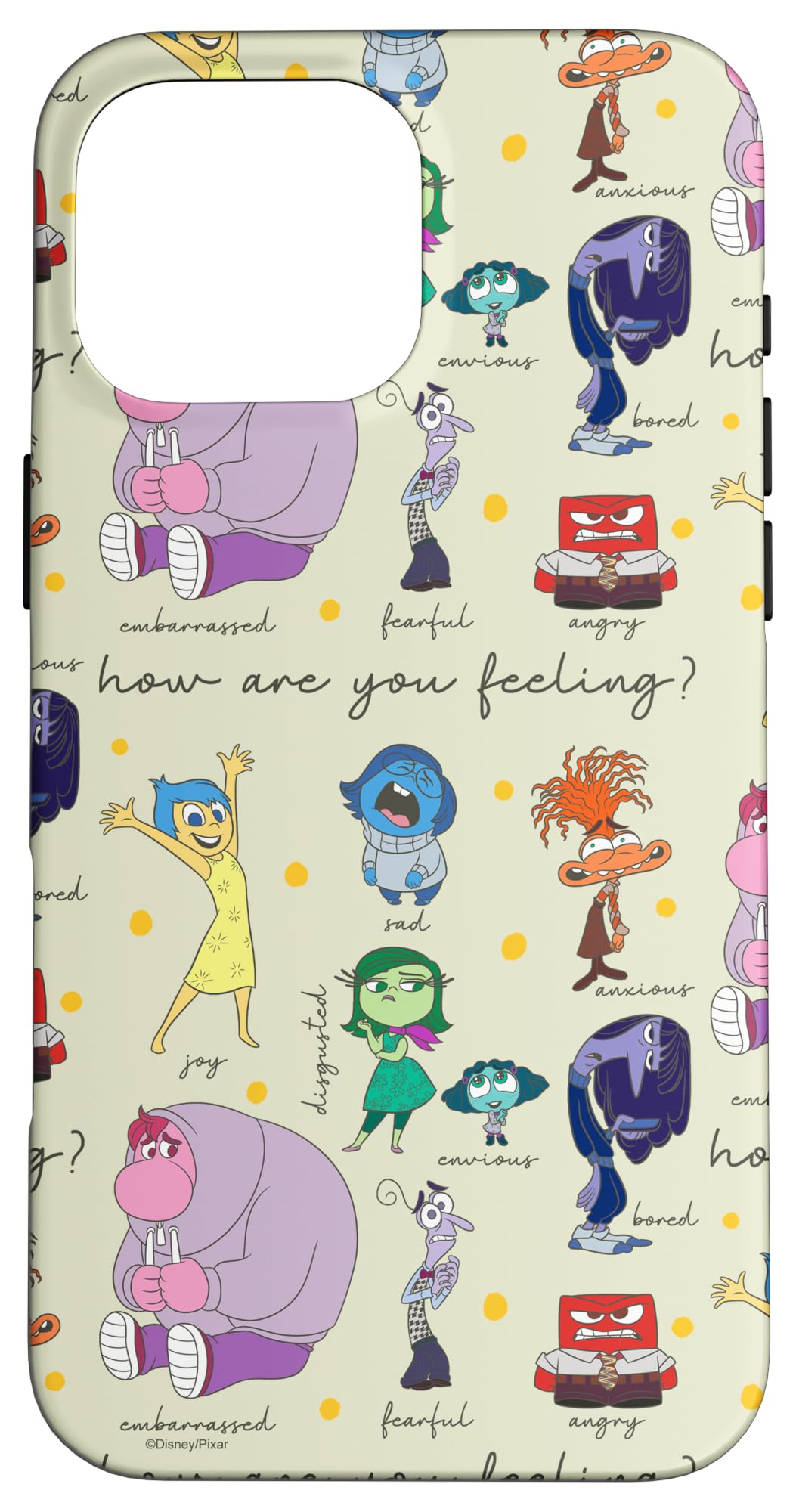 Disney Pixar Inside Out 2 Textbook Of Emotions Cute Logo Case for iPhone 16 Pro Max