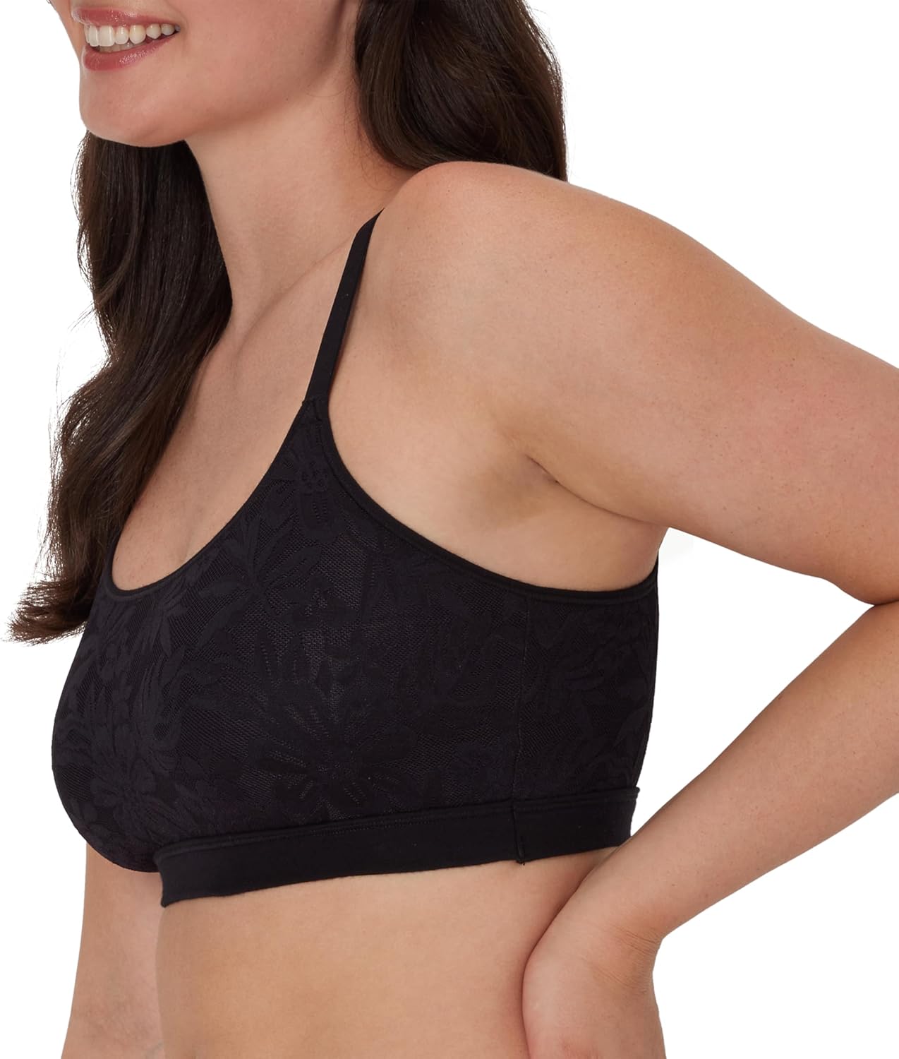 Bali Womens Breathe Bralette, Cotton Modal Wireless Bra, Lightweight Breathable Pullover Bralette, Convertible Straps - Image 2