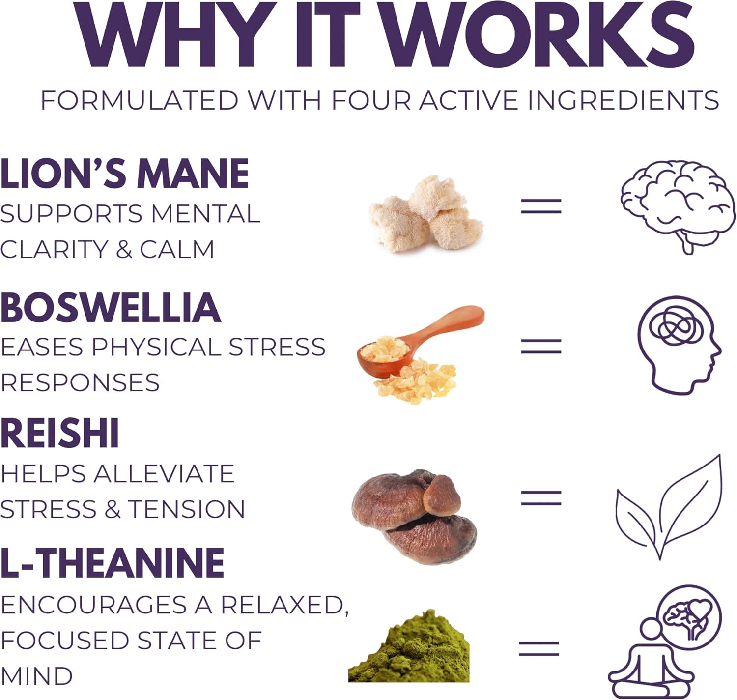 Chill Pill Supplement - Lion’s Mane, Reishi, L-Theanine, Boswellia & Beta-Glucans - Relax, Recover & Recharge - 60 Vegan Capsules - Image 4