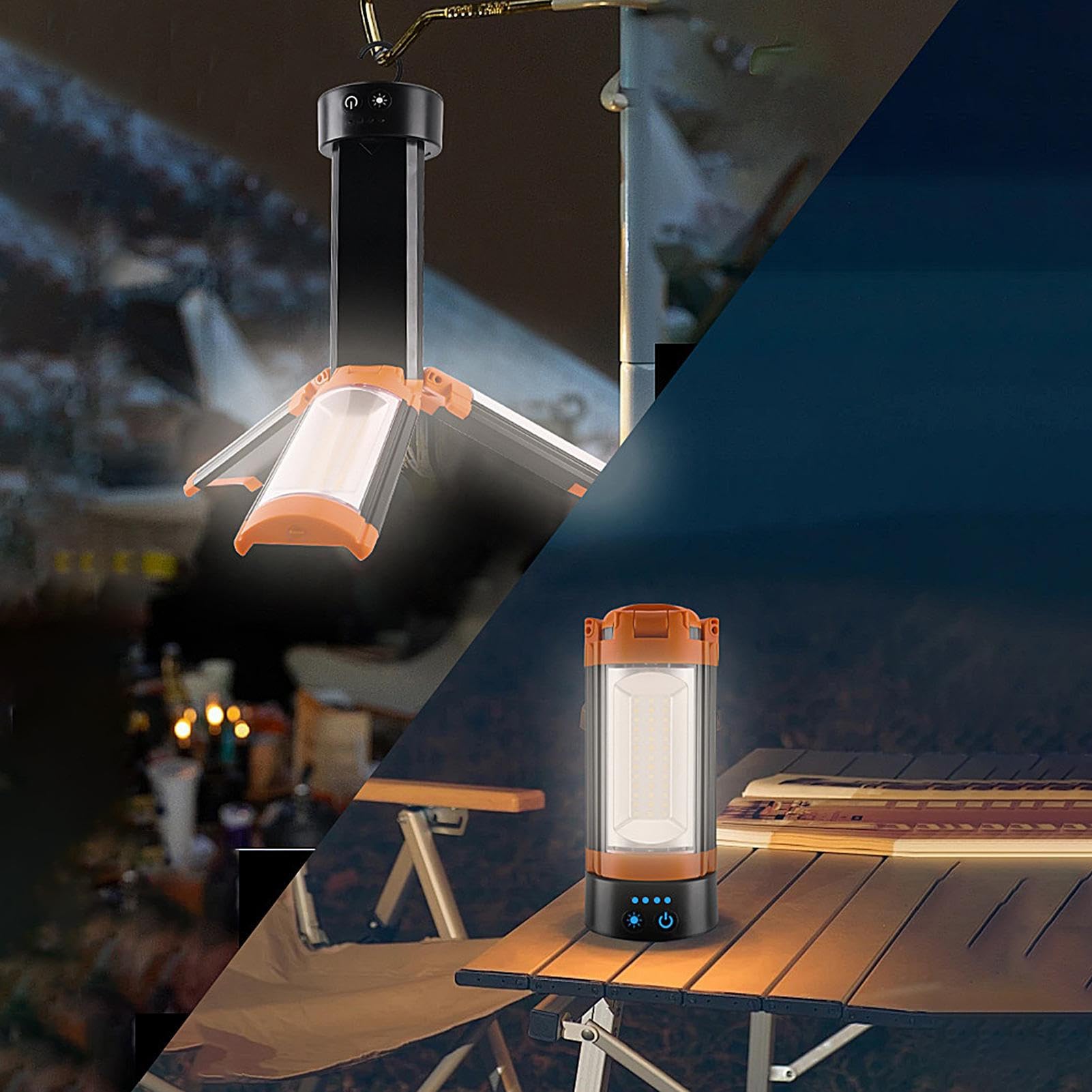 Latarka kempingowa teleskopowa 10000mAh 4 Tryby Wodoodporna Przenośna Lampa | LED Latarki Kempingowe Do warsztatu, sklepu, budowy, na siłownię, dla mechanika, wędkarza, malarza, do