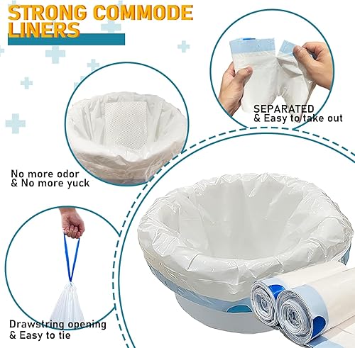 Miniatura 4 de Forros de cómoda con almohadillas absorbentes (paquete de 50)  Forros de cómoda de cabecera para cubo de cómoda  Bolsas desechables para adultos,