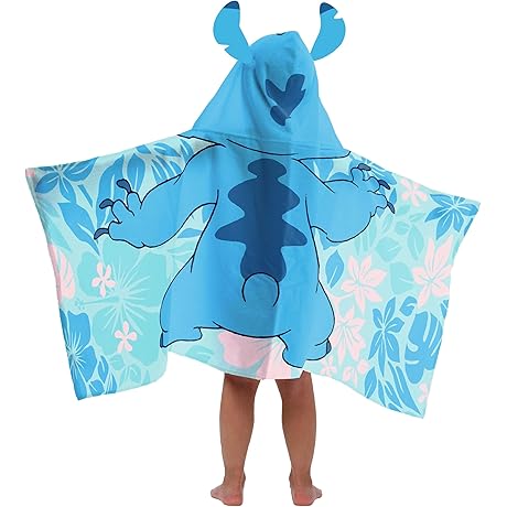 Kids' Lilo & Stitch Hooded Bath Towel - Snuggly Companion for After-Bath Adventures