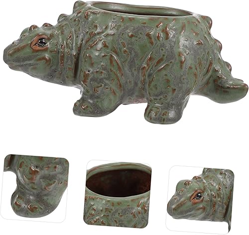 Miniatura 6 de Happyyami 2 macetas suculentas con forma de maceta para suculentas, macetas de animales bonsái, macetas para plantas de interior, decoración de