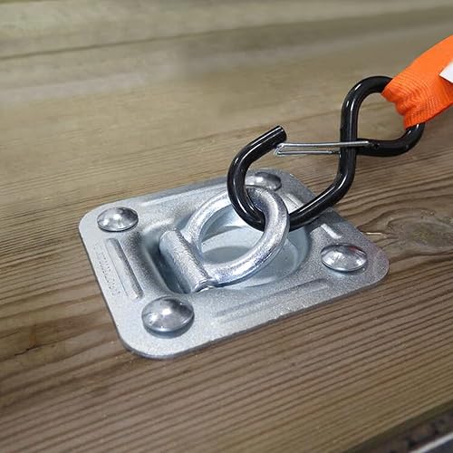 Miniatura 4 de Paquete de 6 anclajes de amarre de anillo en D empotrados para remolque, anclajes de amarre de remolque, kit de alta resistencia para remolque o