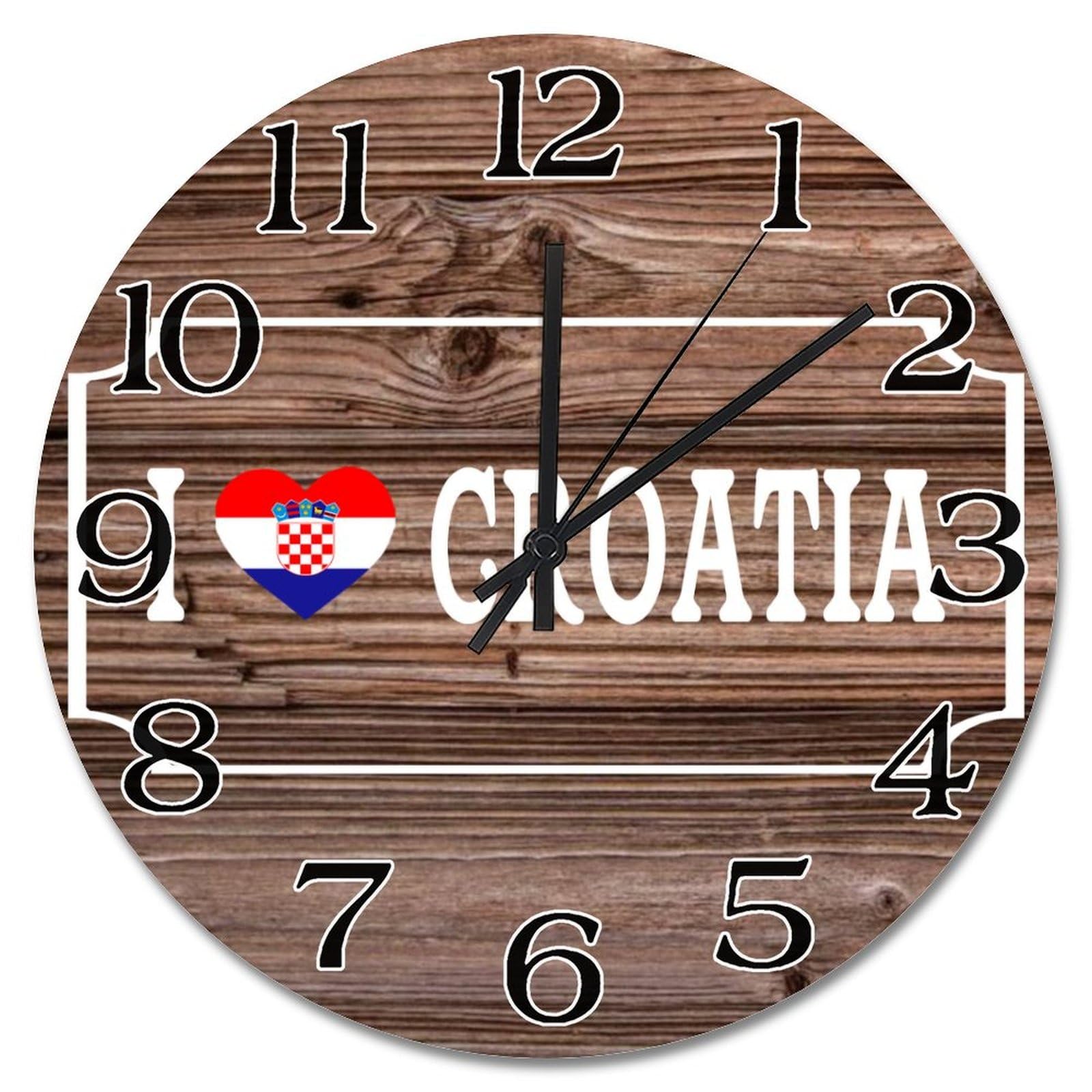 Horloge murale Croatie silencieuse pour supprimer le tic-tac du salon vintage