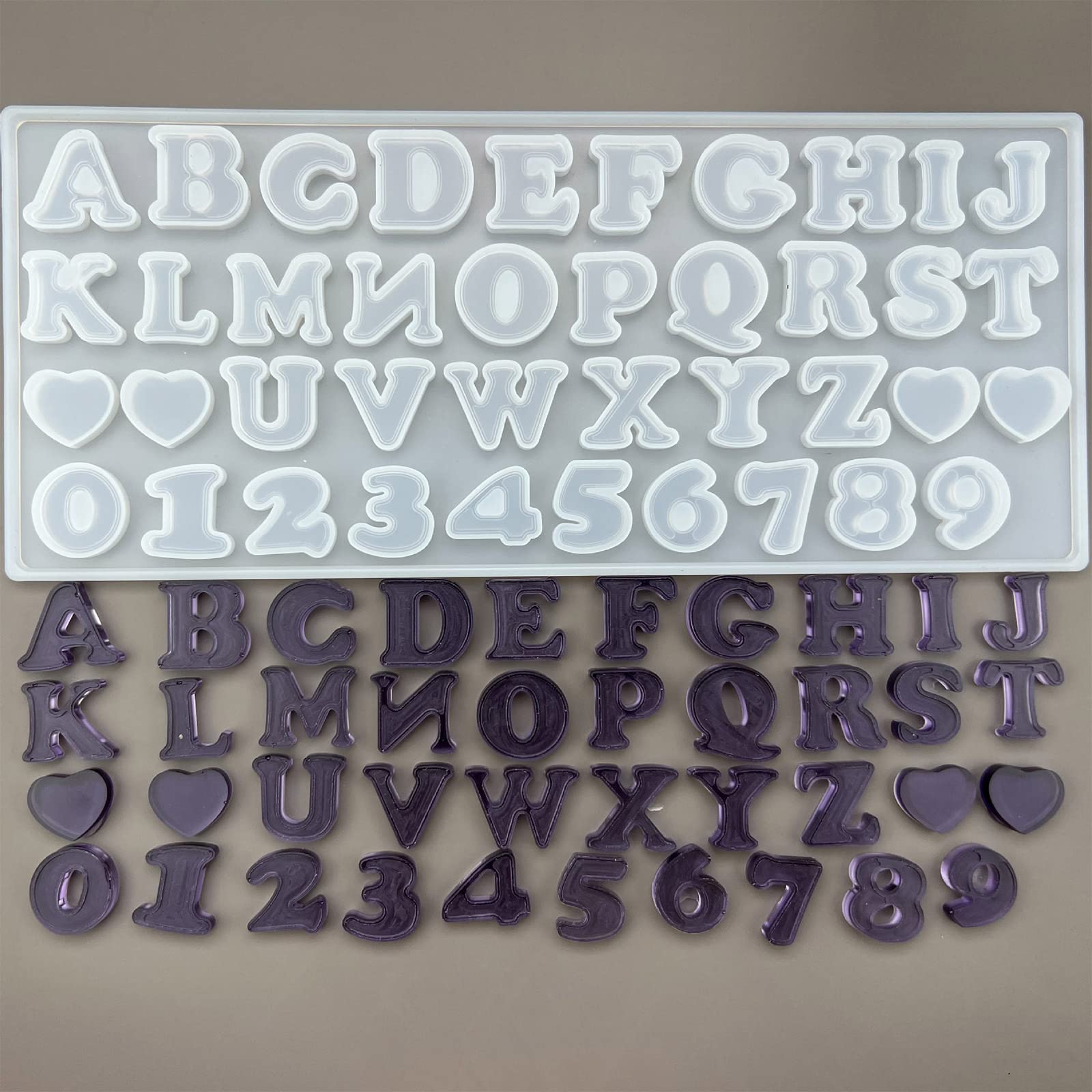 Stampi per lettere per resina epossidica colata arte numero stampo in silicone fai da te gioielli fai da te stampo parola inglese fatto a mano