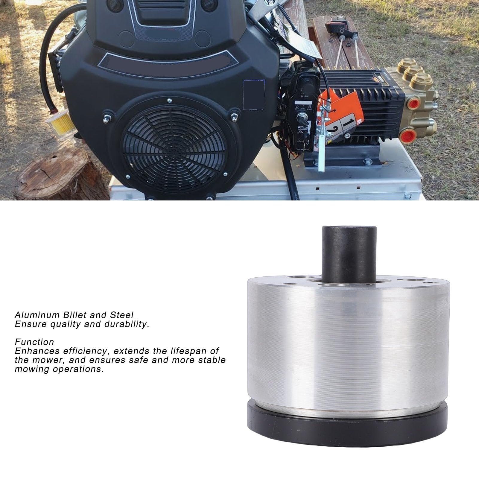 AMONIDA Kit de Transmisión de PTO con Volante, Adaptador de Eje de Repuesto de Alta Resistencia para Motores 670 para Mantenimiento de Cortacésped, 14 Accesorios