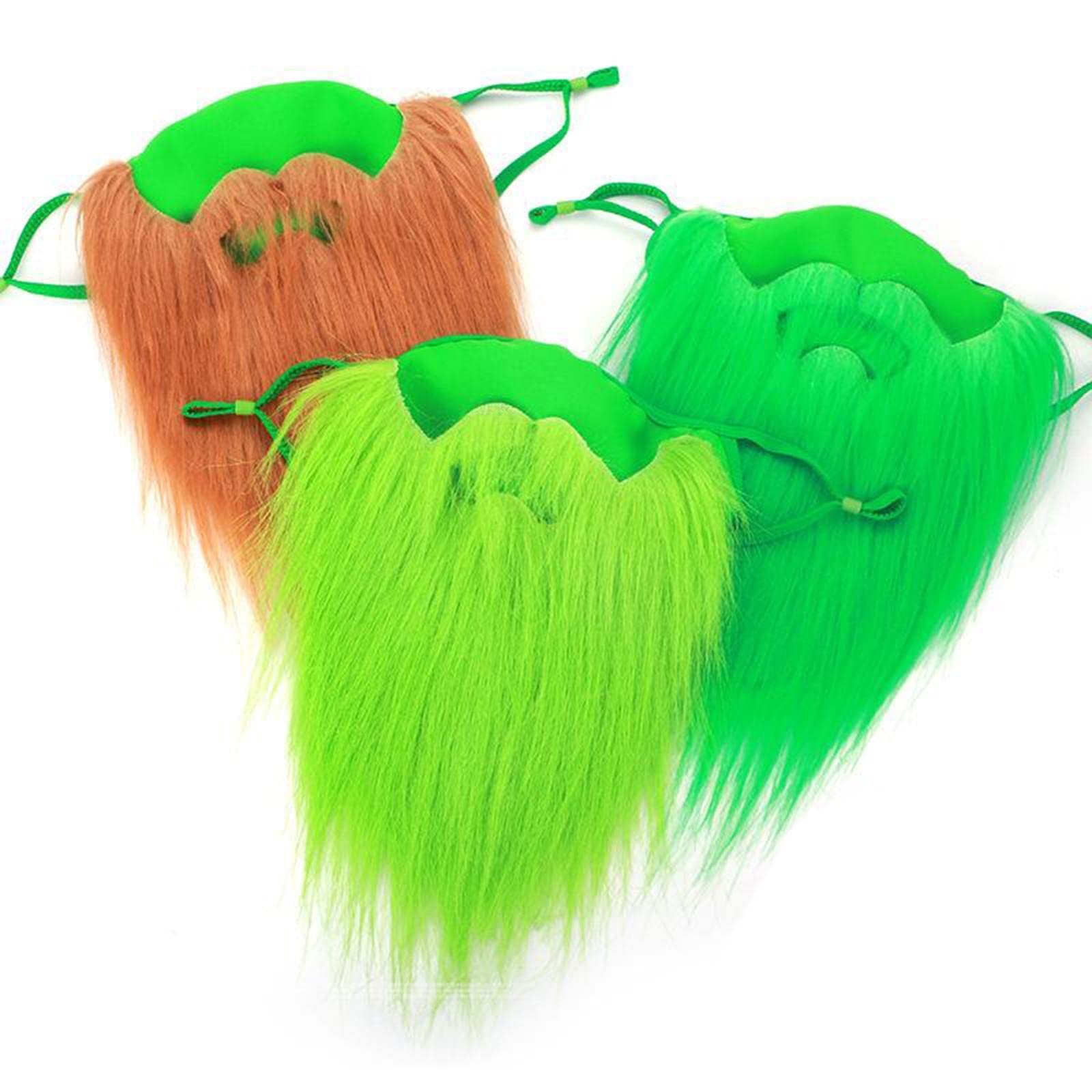 snappsy Fake Beard Face Cover St. Patrick's Day Leprechaun Props Fluorescent Green-picture-8