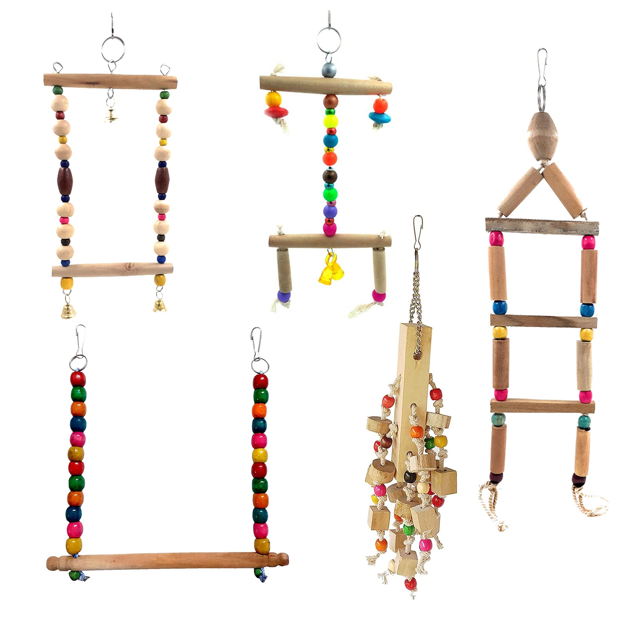 Jainsons Pet Products Bird Swing Toys, Chew Toys with Hanging Cage Toys for Small Parakeets, Cockatiels, Conures, Finches, Budgie, Macaws, Parrots, Love Birds (Bird Swing-3) (B091HDR9MF) Amazon Price History, Amazon Price Tracker