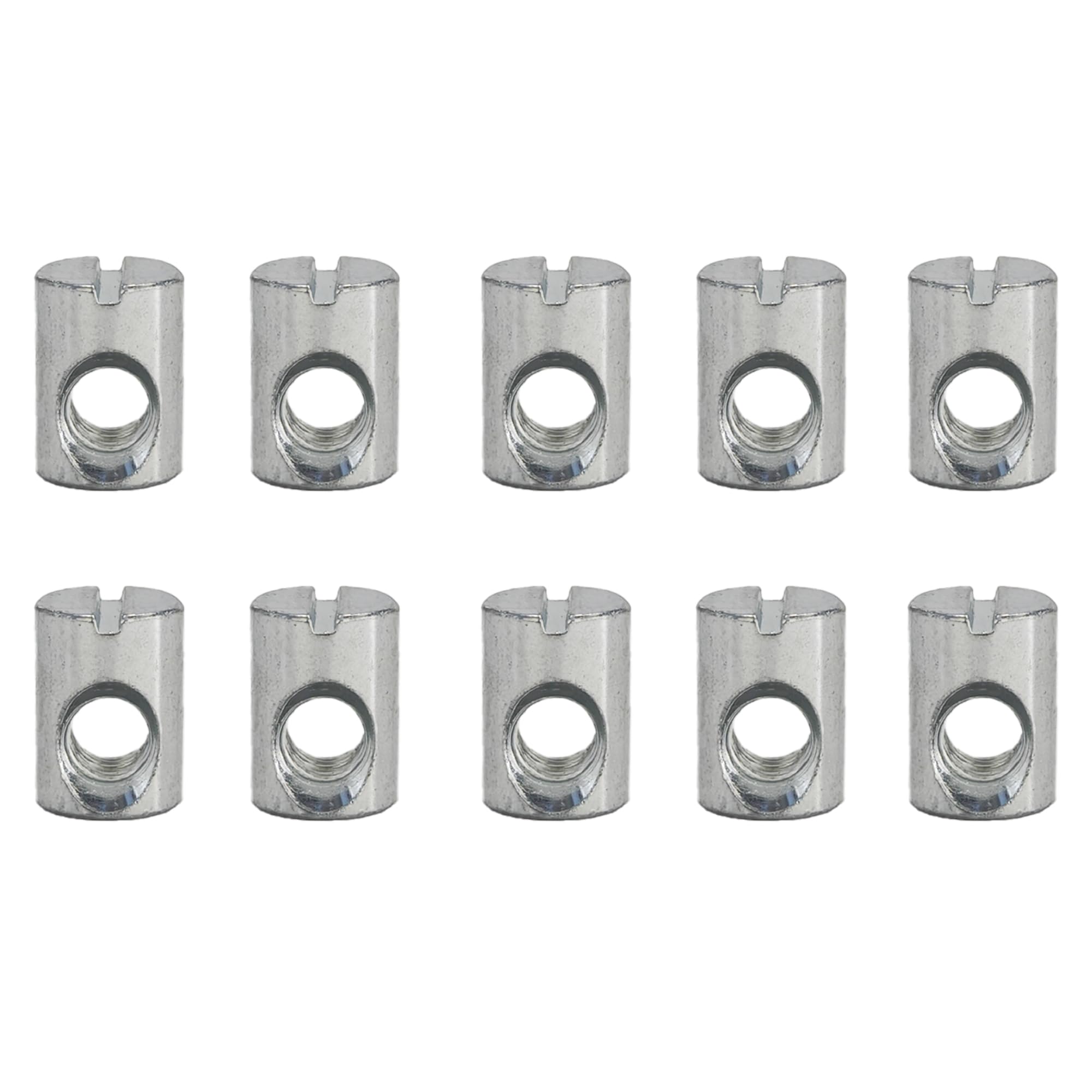 10PCS M6 x 14mm Cross Dowel Barrel Nuts, Furniture Hardware for Headboards Chairs Furniture, Colored Zinc Plated