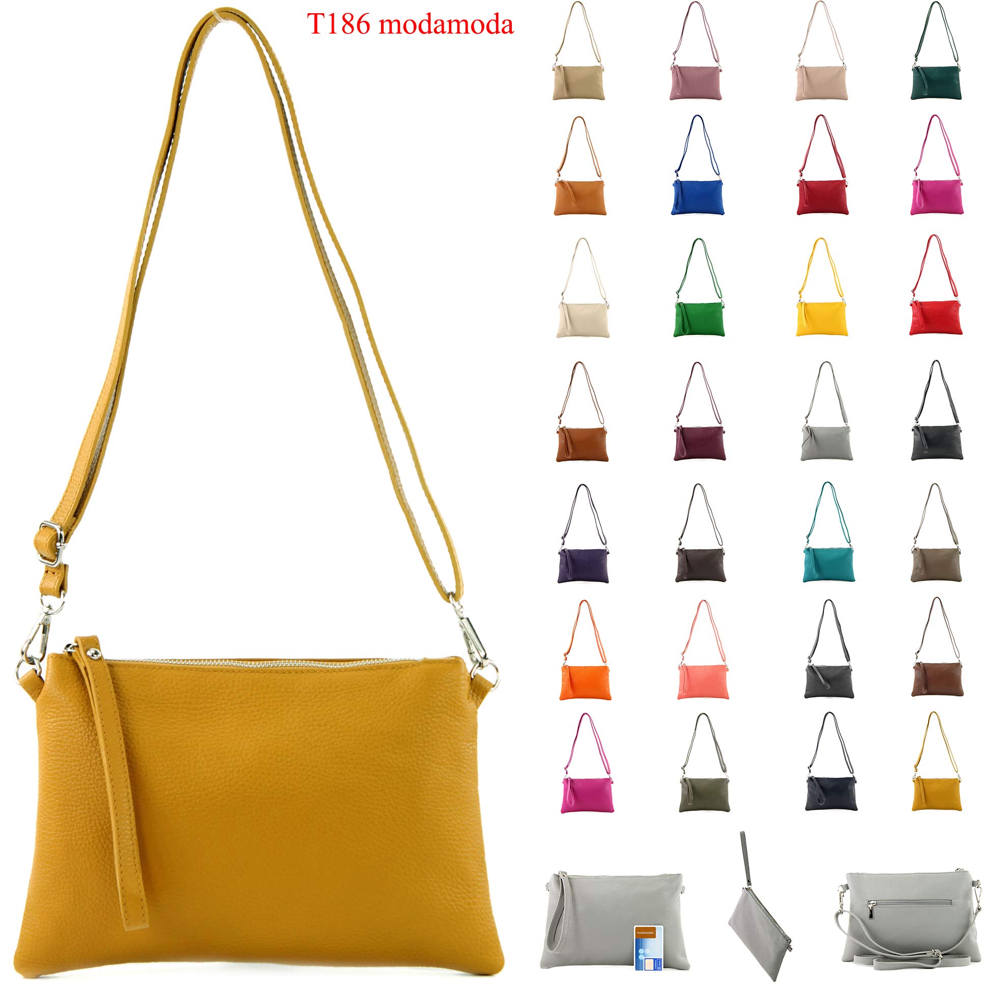 modamoda de - T186 - ital. pochette a tracolla in pelle media