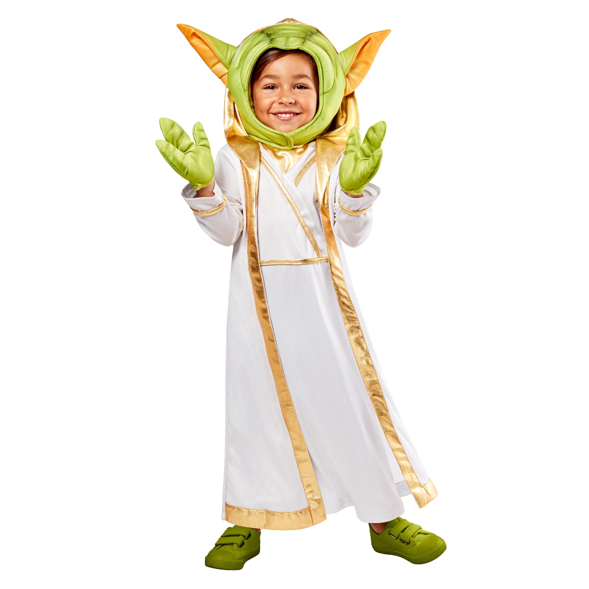Rubies 1001256XS000 Master Yoda Toddler Costume Star Wars Kids Fancy Dress, Boys, Girls, Multi, 5-6 Years Halloween