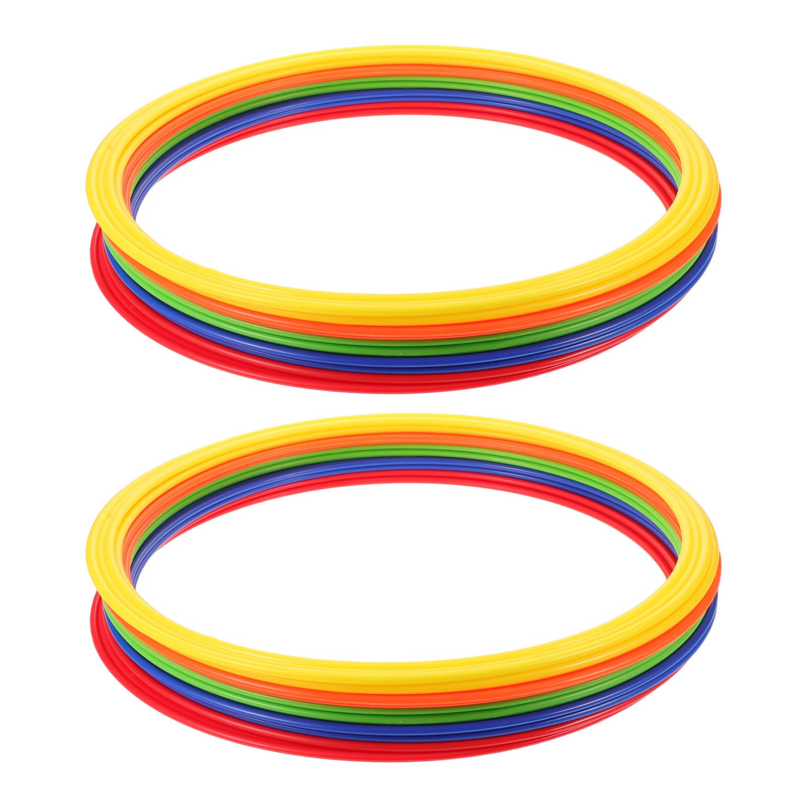 DECHOUS Anillos de Agilidad para Entrenamiento de Fútbol Plástico 10 Piezas Ligeros Resistentes para Niños y Adultos Ejercicios al Aire Libre y Gimnasio