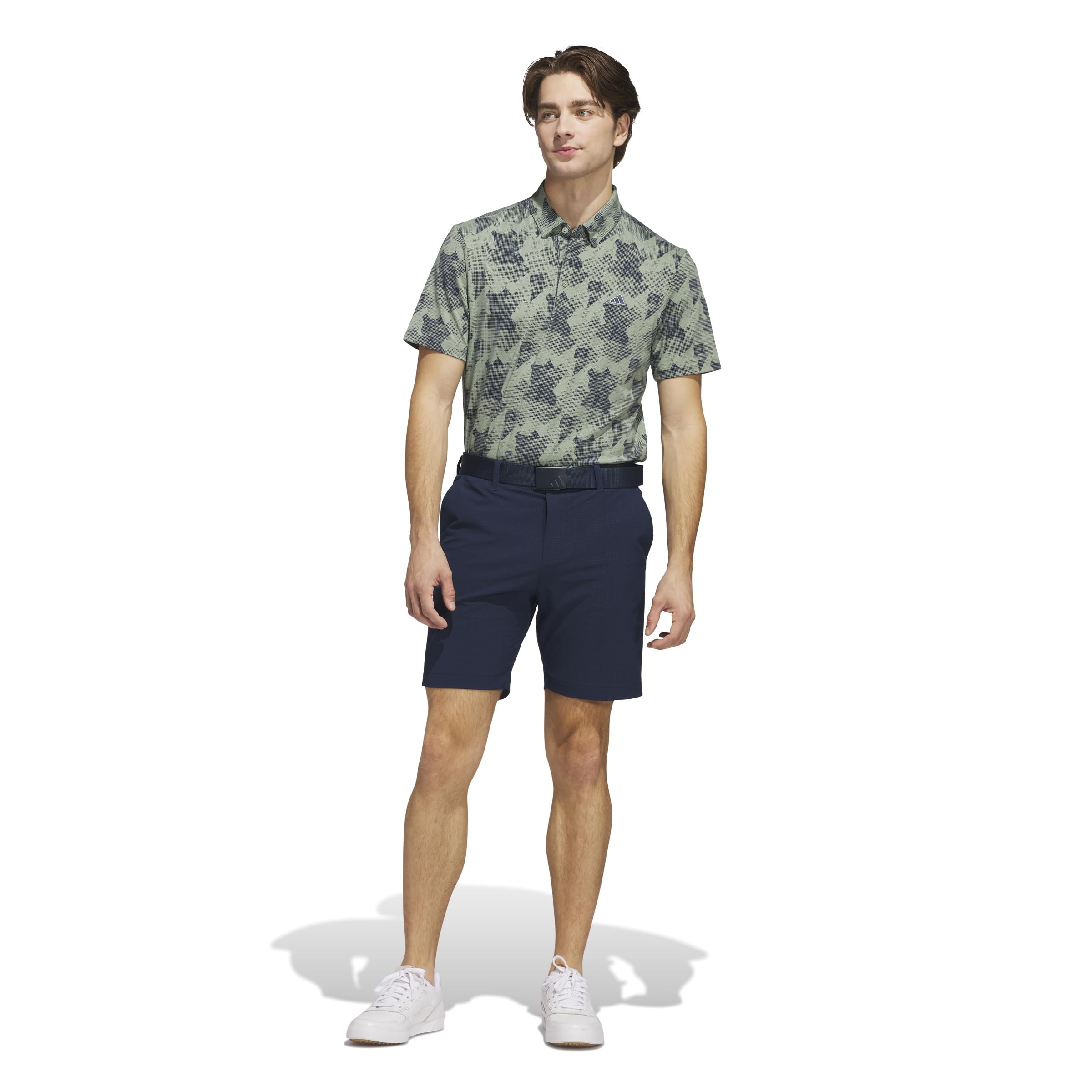 adidas Męska koszulka polo Go-to z nadrukiem, Silver Green 23/Collegiate Navy, XXL, Silver Green 23/Collegiate Navy, XXL