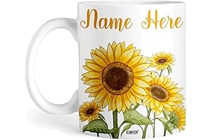 Personalized Sunflower Ceramic Coffee Mugs - A Vibrant Expression of Joy