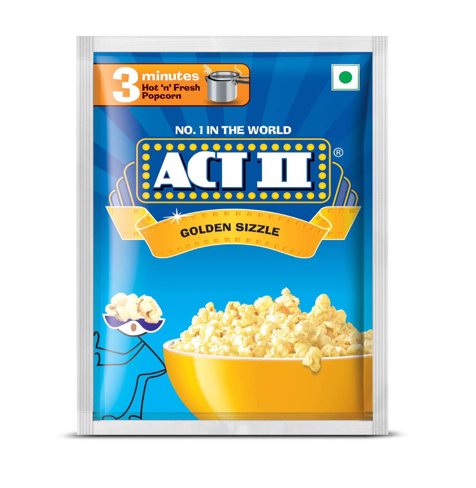 ACT II Popcorn IPC Golden Sizzle Combo Pack, 55g (Pack of 3) - Image 2 thumbnail