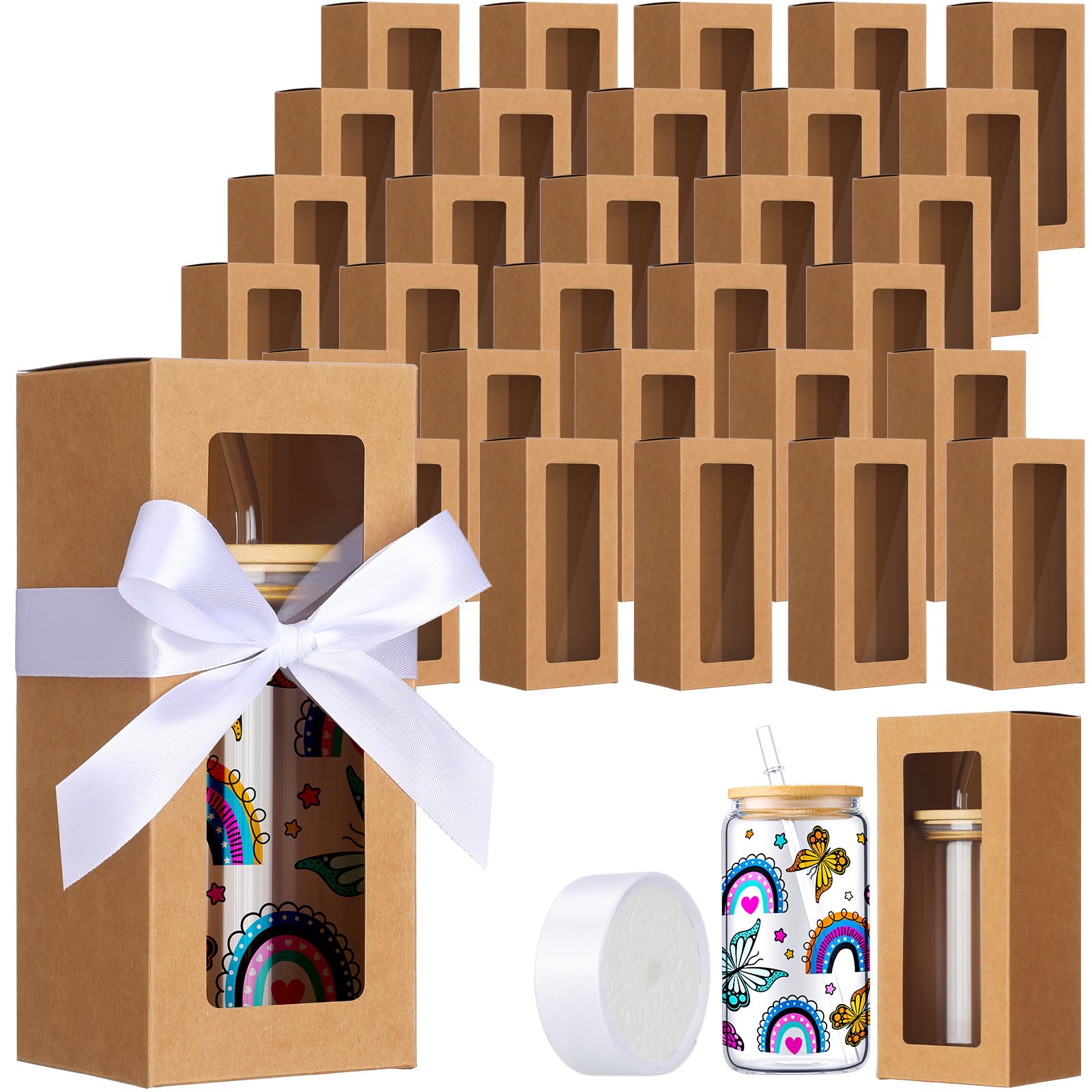 Amazon.com: FillTouch 60 Pcs Gift Boxes with Ribbon for