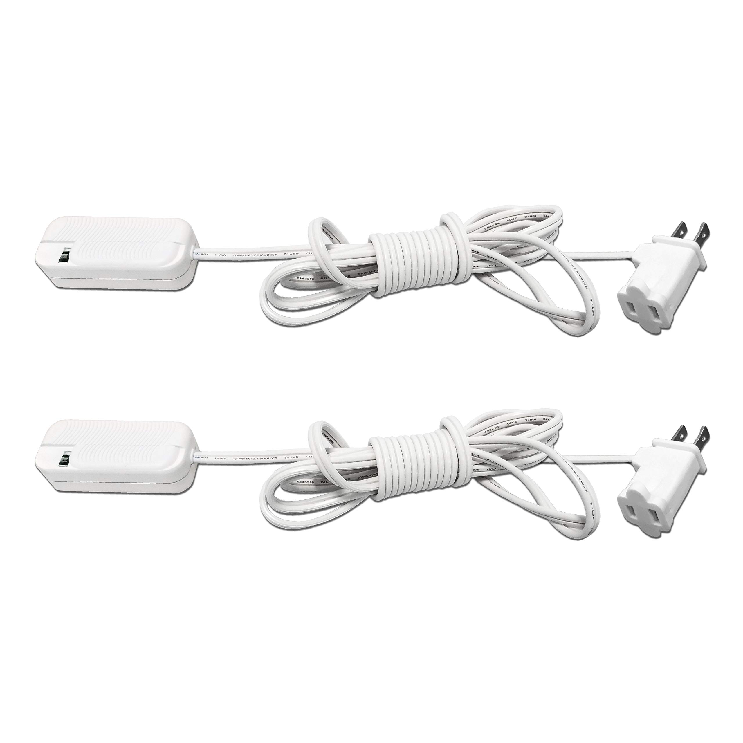 Royal Designs, Inc TD-2002-WH-2 Table Lamp Plug Dimmer Switch, White