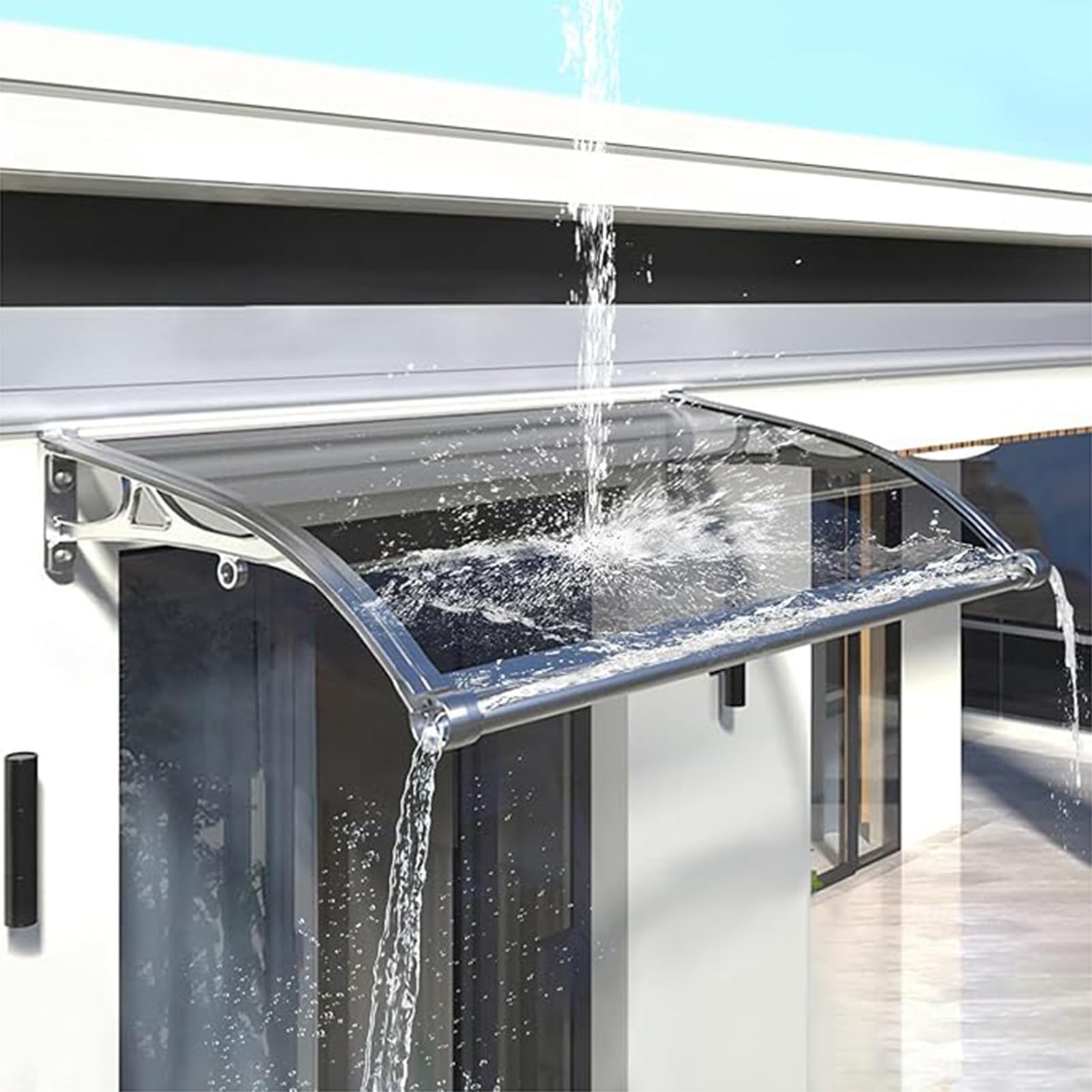 GJMSSMY Outdoor Door and Window Canopy - Weatherproof Awning with Rain and Snow Protection, UV-Resistant Roof Cover for Entrance, Ideal for Patios and Entrances