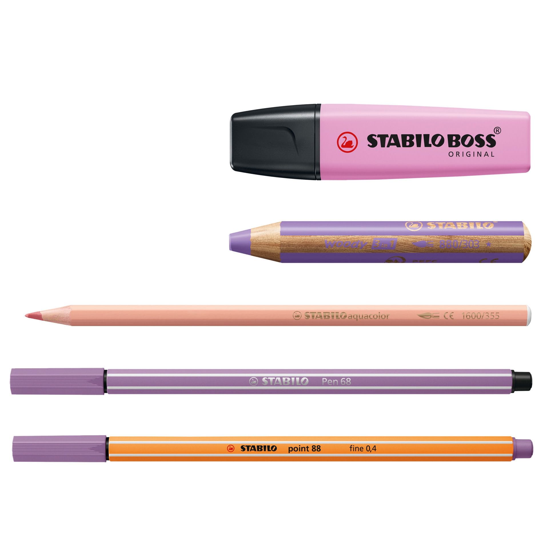 STABILO - set de rotuladores - ARTY Creative Set | Pastel, pack de 50, fluorescente, lápices multiusos, lápices de color acuarelables, punta fina, rotuladores Premium
