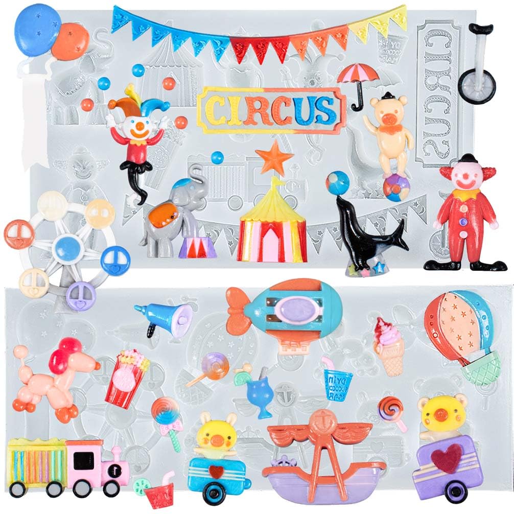 Carnaval Circus Fondant siliconen mallen pretpark voor Carnaval Circus Fondant siliconen mallen pretpark voor