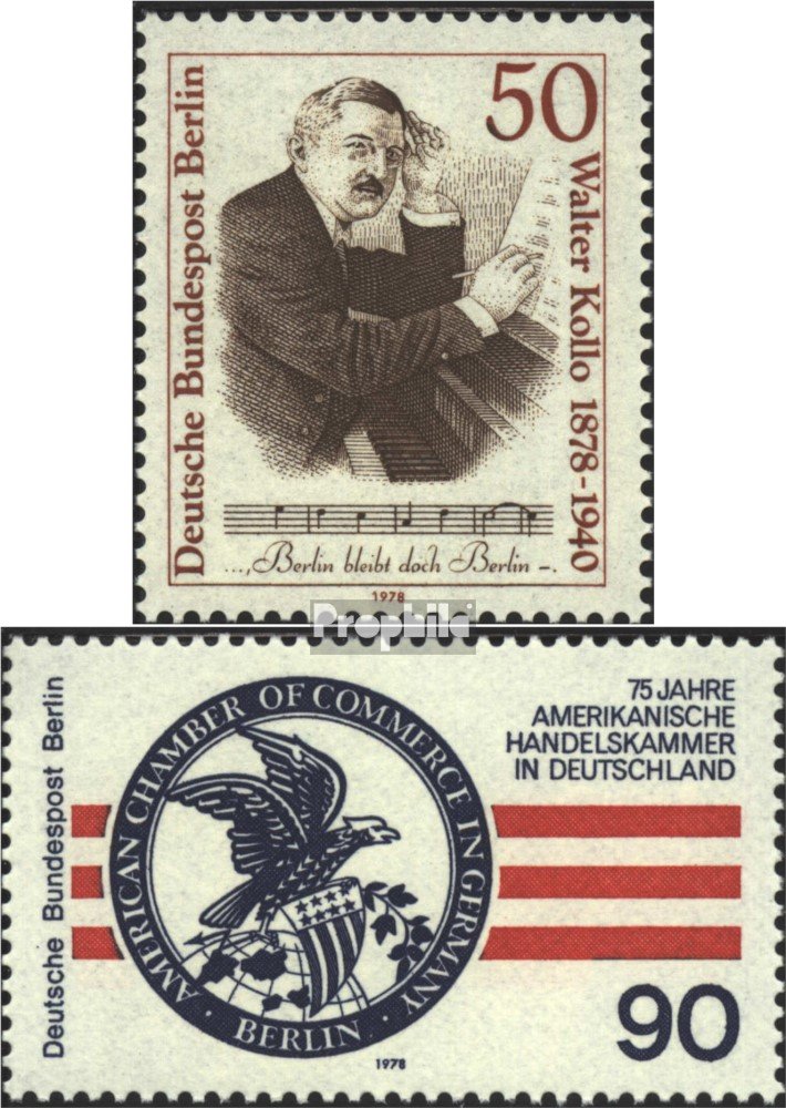 Berlin (West) 561,562 (complete.issue.) unmounted mint/never hinged ** MNH 1978 kollo, Commerce (Stamps for collectors) music/dance