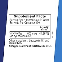 Vista 2 de Superior Source No Shot Vitamina B12 cianocobalamina 1000 mcg, tabletas microlingües de disolución rápida de 100 unidades, suplemento B12